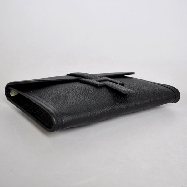 High Quality Hermes Jige Large Clutch Handbag Black 1053 Replica - Click Image to Close